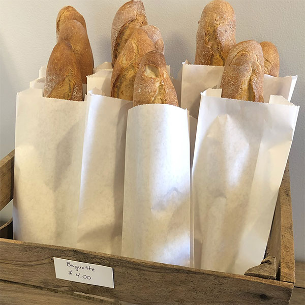 fresh bagged baguettes